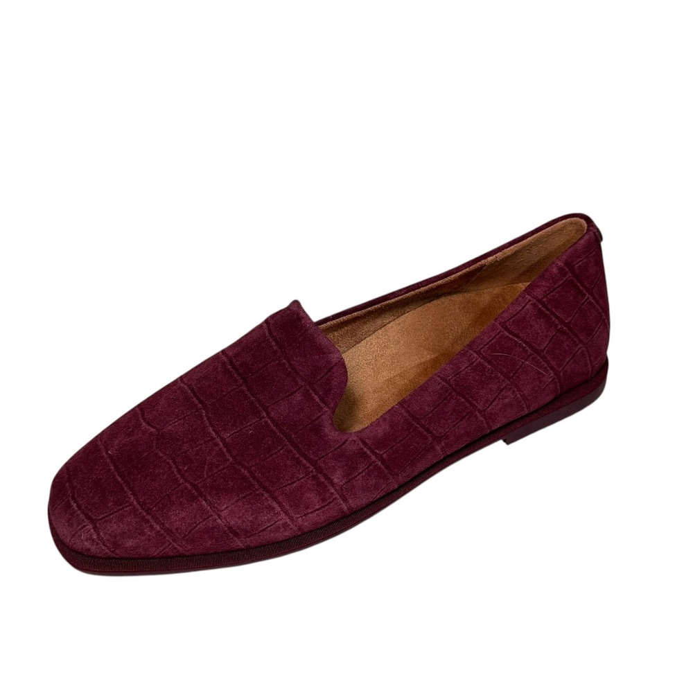 Vionic Willa Slip on Flats Cherry Jubilee Suede size 8.5 W Wide New $130